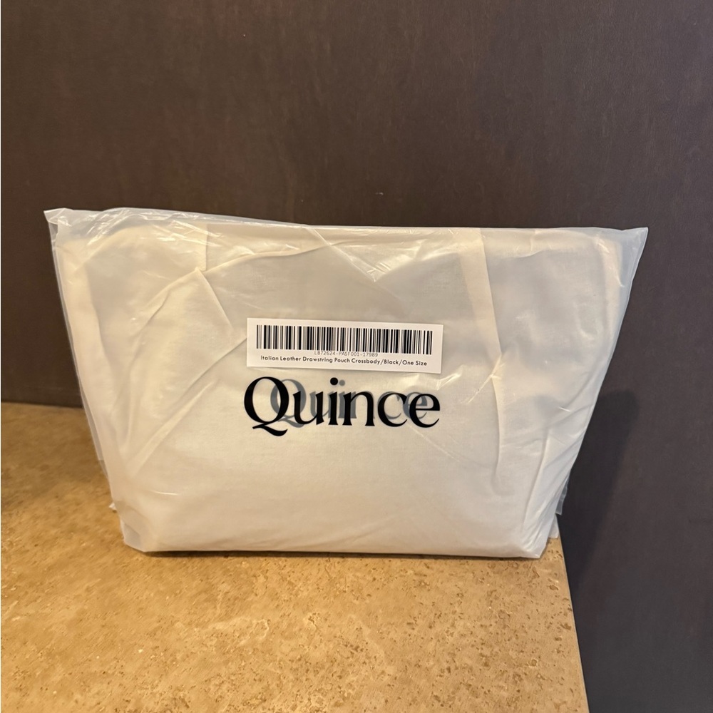 Quince - Italian Leather Drawstring Pouch Crossbody - NEW